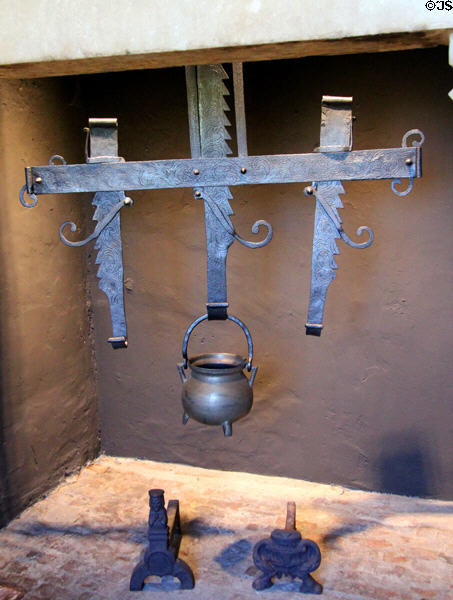 Pot hanger used in fireplace cooking (16th & 17thC) found in Luxembourg city at National Museum of History & Art. Luxembourg, Luxembourg.