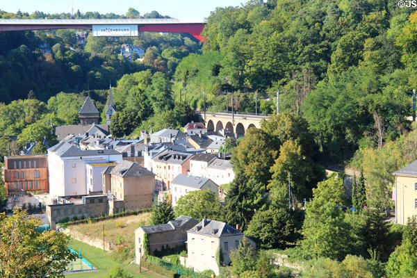 G.D. Charlotte elevated highway bridge. Luxembourg, Luxembourg.