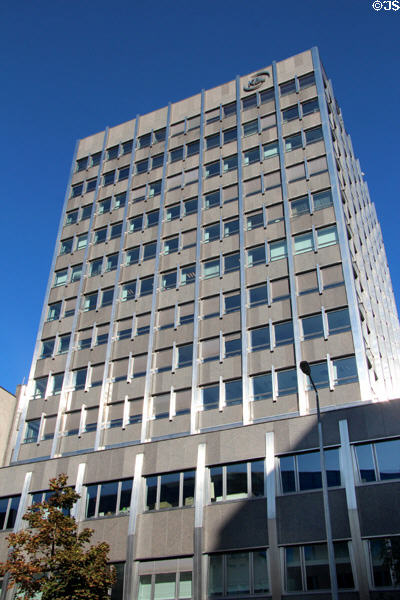Bank building at 43 Boulevard Royal. Luxembourg, Luxembourg. Style: modernism.