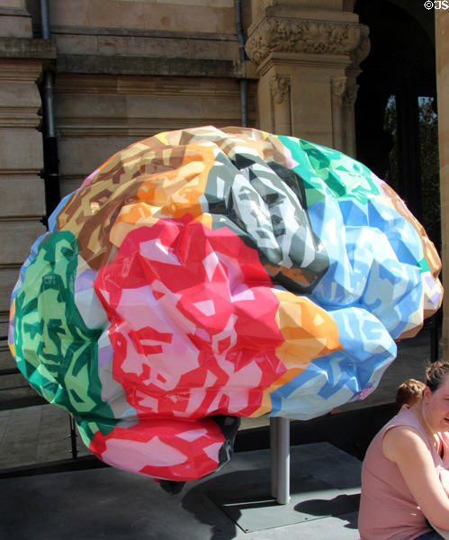 Street art from "Mind the Brain" exhibition, each painted by a well known Luxembourg artist to reflect effect of a neurodegenerative disease on the brain. Luxembourg, Luxembourg.