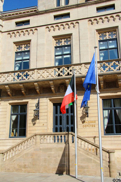 Chamber of Deputies (mid-19thC) built as annex to Grand Ducal Palace. Luxembourg, Luxembourg. Style: Unified Historic. Architect: Antoine Hartmann.