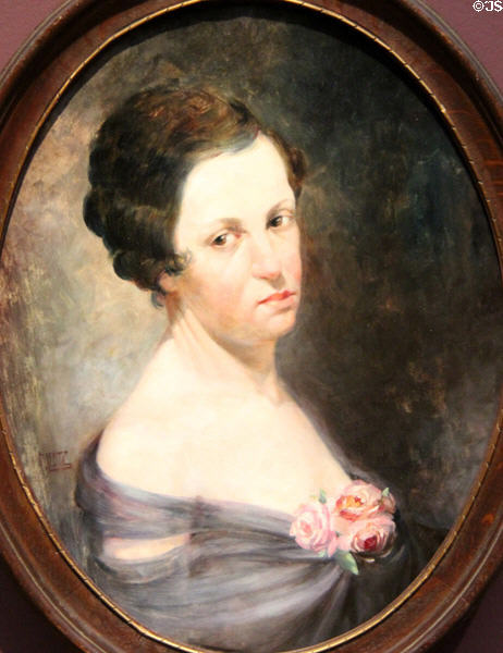 Portrait of Painter's Wife by Corneille Lentz at Villa Vauban Museum. Luxembourg, Luxembourg.