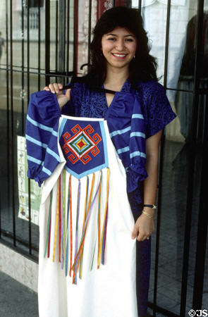 Dress vendor in Mérida. Mexico.