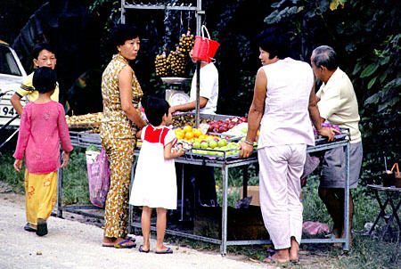 Country market on Penang. Malaysia.