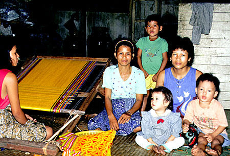 Family home in Ugat longhouse, Sarawak. Malaysia.