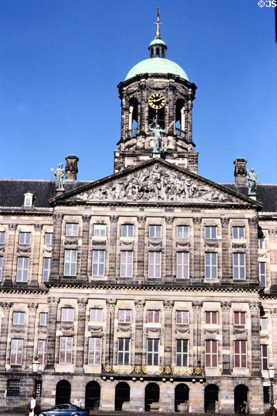 Royal Palace (1648) on Dam Square was originally City Hall. Amsterdam, Netherlands.