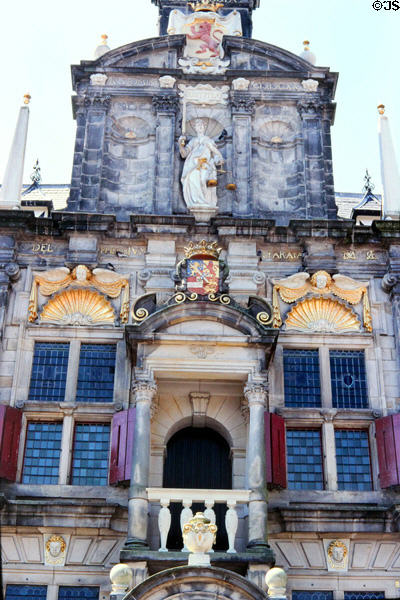 Architecture of Delft City Hall. Delft, Netherlands.