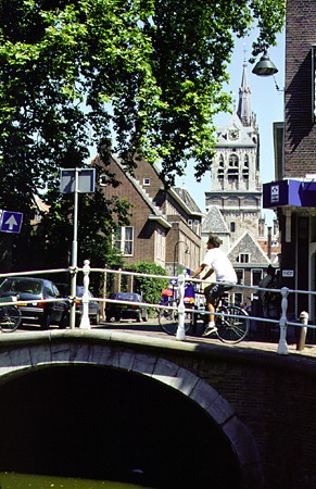 Delft street scene. Delft, Netherlands.