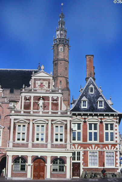 Haarlem City hall on Grote Markt. Haarlem, Netherlands.
