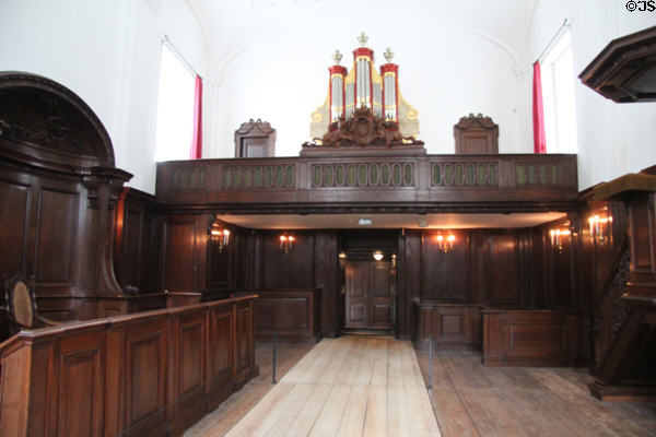 Organ on balcony of Royal Chapel installed in 1891. Het Loo, Netherlands.