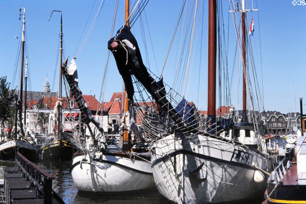 Hoorn Harbor scene. Hoorn, Netherlands.