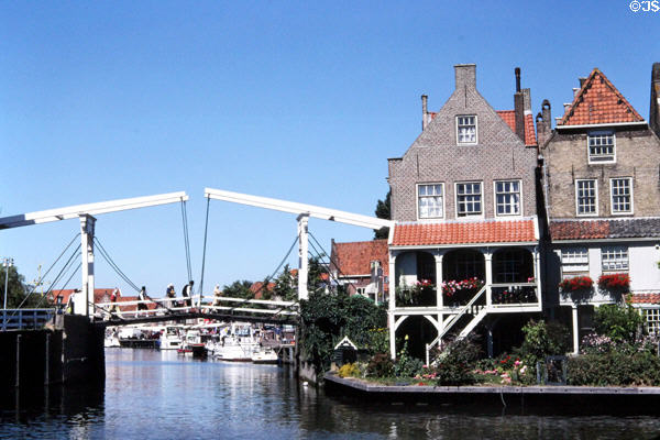 Lift bridge in Enkhuizen. Netherlands.