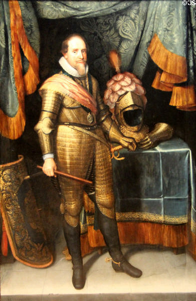 Portrait of Maurice, Prince of Orange (c1613-20) by Michiel Jansz van Mierevelt at Rijksmuseum. Amsterdam, NL.