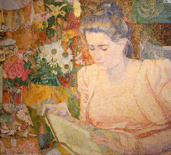 Portrait of Marie Jeanette de Lange (1900) by Jan Toorop at Rijksmuseum. Amsterdam, NL.