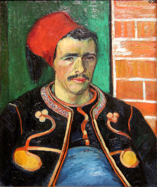 Zouave in Arles painting (1888) by Vincent van Gogh at Van Gogh Museum. Amsterdam, NL.