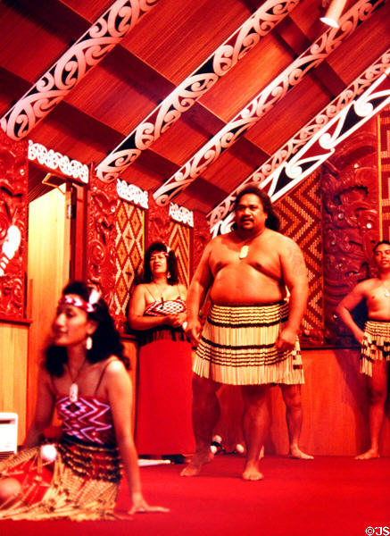 Dance performance at Crafts Institute in Rotorua. New Zealand.