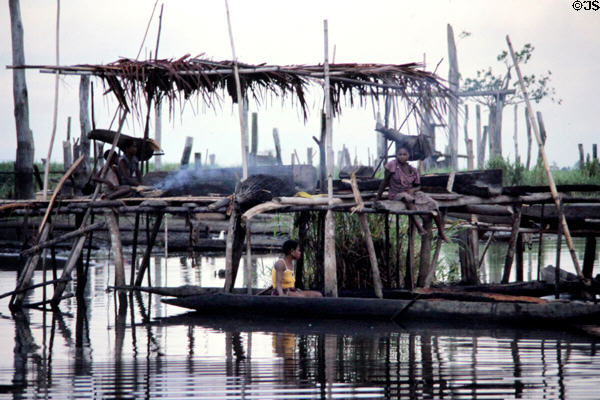 Living on water at Kambaramba. Papua New Guinea.