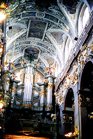 Great organ (1956) in 18th C structure of Basilica Jasna Gora, Czestochowa. Poland.