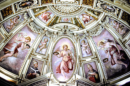 Cappella d. St Pio V ceiling (1566-72) in Vatican Museum. Vatican City.
