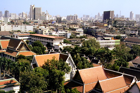 View of Bangkok from the Golden Mount. Thailand.