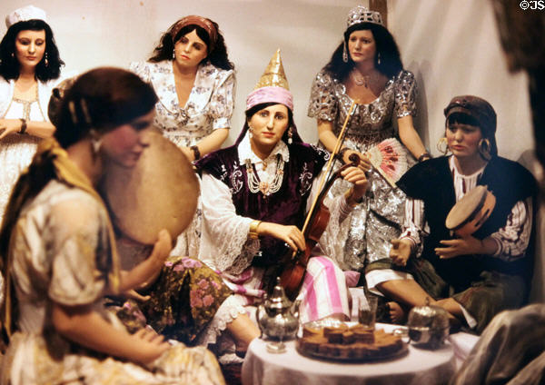 Display of traditional dress & life at Cultural Museum in Kalaout el Koubba. Sousse, Tunisia.