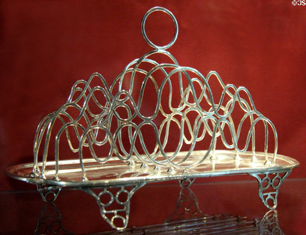 Silver bannock rack (1777-8) by Patrick Robertson of Edinburgh at Museum of Edinburgh. Edinburgh, Scotland.
