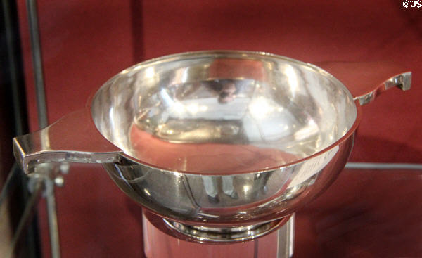 Silver Quaich (1908-9) by Hamilton & Inches of Edinburgh at Museum of Edinburgh. Edinburgh, Scotland.