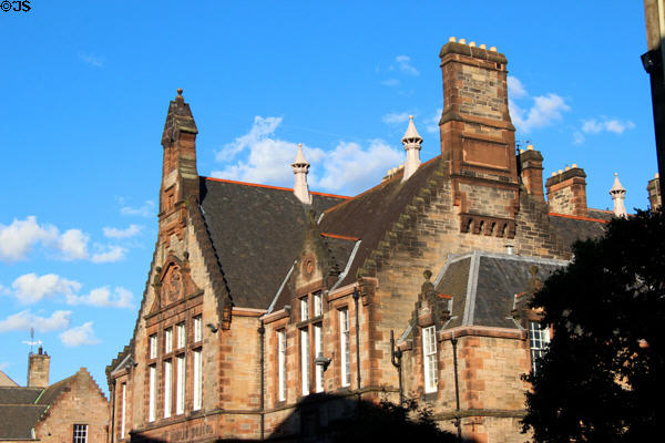 Heritage public school building (1886) on Royal Mile. Edinburgh, Scotland.