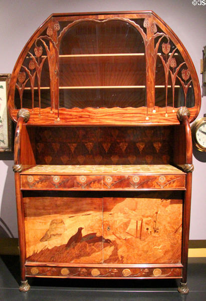Art Nouveau cabinet (c1900) by Louis Majorelle of Nancy, France at National Museum of Scotland. Edinburgh, Scotland.