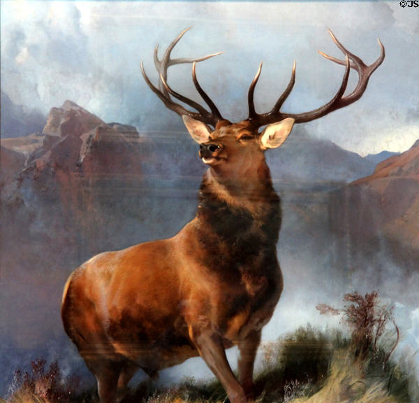 Monarch of the Glen painting (c1851) by Sir Edwin Henry Landseer at National Gallery of Scotland. Edinburgh, Scotland.