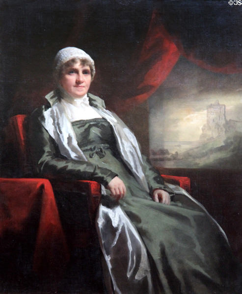 Jean Adam, Mrs. Kennedy of Dunure portrait (c1811) by Sir Henry Raeburn at National Gallery of Scotland. Edinburgh, Scotland.