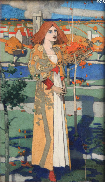 St Agnes painting (1889-90) by David Gauld of Glasgow Boys at National Gallery of Scotland. Edinburgh, Scotland.