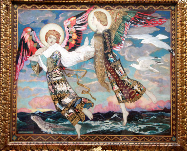 St Bride painting (1913) by John Duncan at National Gallery of Scotland. Edinburgh, Scotland.