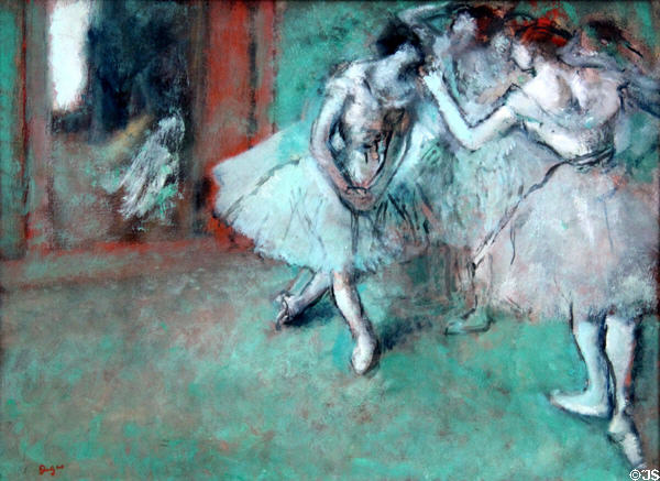 Group of Dancers painting (c1898) by Edgar Degas at National Gallery of Scotland. Edinburgh, Scotland.