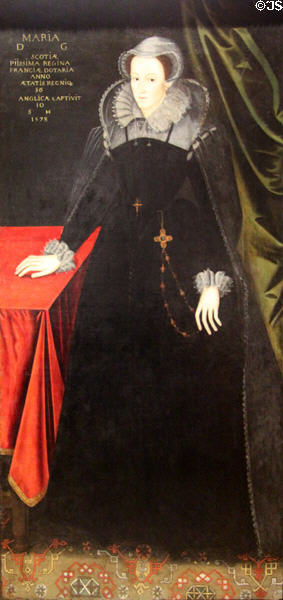 Mary Queen of Scots (1542-87) portrait (1610-5) by unknown at National Portrait Gallery of Scotland. Edinburgh, Scotland.