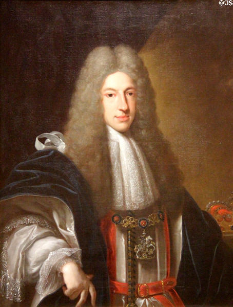 James III (1688-1766) (Old Pretender & father of Bonnie Prince Charlie) portrait (1720) by Francesco Trevisani at National Portrait Gallery of Scotland. Edinburgh, Scotland.