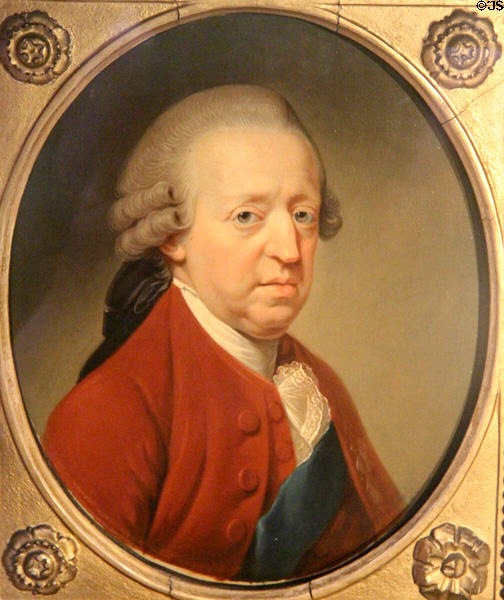 Charles Edward Stuart (elder Bonnie Prince Charlie) portrait (1785-6) by Hugh Douglas Hamilton at National Portrait Gallery of Scotland. Edinburgh, Scotland.