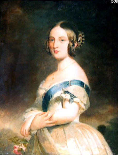 Queen Victoria portrait (1840) by Franz Xavier Winterhalter at National Portrait Gallery of Scotland. Edinburgh, Scotland.