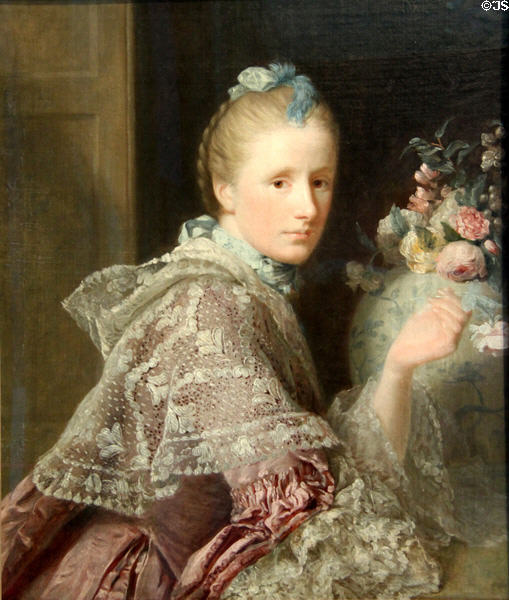 Margaret Lindsay of Evelick, 2nd Mrs. Allan Ramsay portrait (1758-9) by Allan Ramsay at National Portrait Gallery of Scotland. Edinburgh, Scotland.
