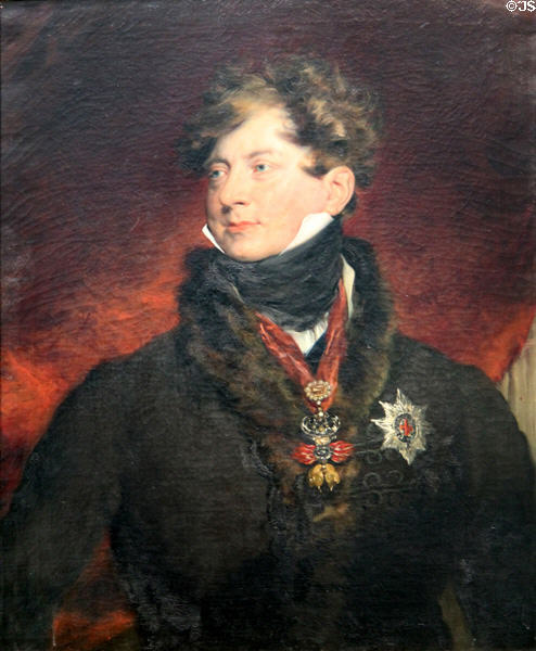 George IV portrait (1820) by Sir Thomas Lawrence at National Portrait Gallery of Scotland. Edinburgh, Scotland.