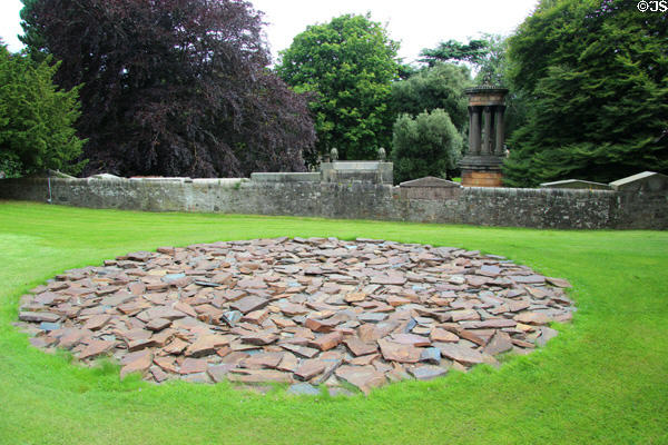 Sculpture on lawn of Dean Gallery at Scottish National Gallery of Modern Art. Edinburgh, Scotland.
