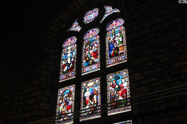 Stained glass window in Tron Kirk. Edinburgh, Scotland.