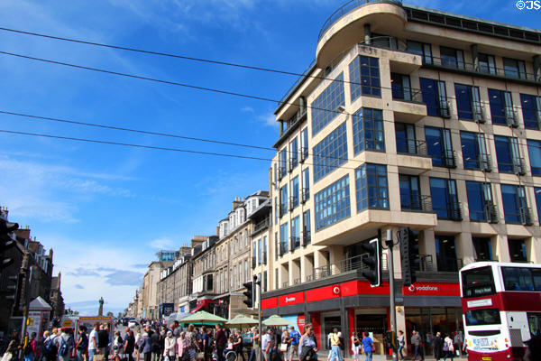 View of Castle Street from Princess. Edinburgh, Scotland.