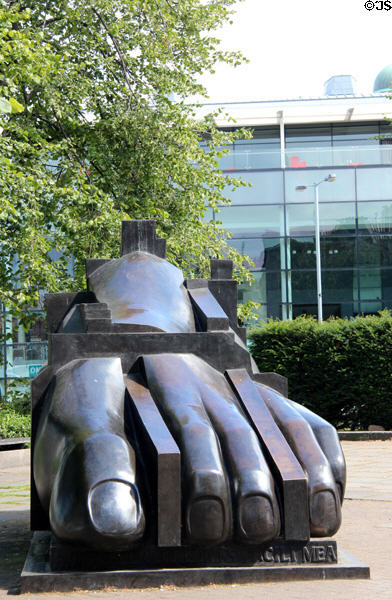 Giant foot of Manuscript of Monte Cassino sculpture group (1991) by Eduardo Paolozzi. Edinburgh, Scotland.