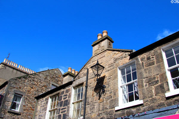 Stonework of buildings on Rose Street. Edinburgh, Scotland.