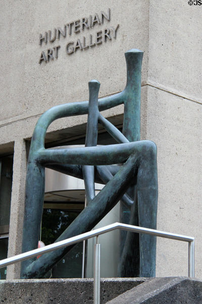 Diagram of an Object bronze sculpture (1990) by Dhruva Mistry at Hunterian Art Gallery. Glasgow, Scotland.