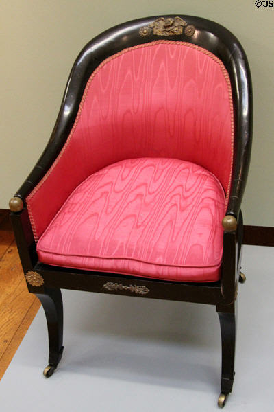 Chair (1807) from first Hunterian Museum at Hunterian Art Gallery. Glasgow, Scotland.