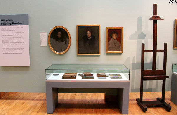 Works by James McNeill Whistler at Hunterian Art Gallery. Glasgow, Scotland.