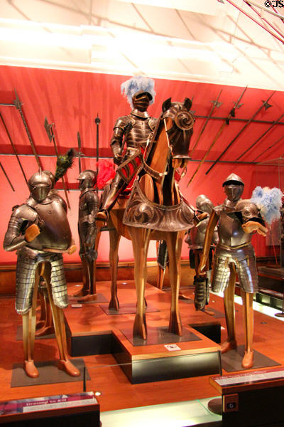 Collection of armor at Kelvingrove Art Gallery. Glasgow, Scotland.
