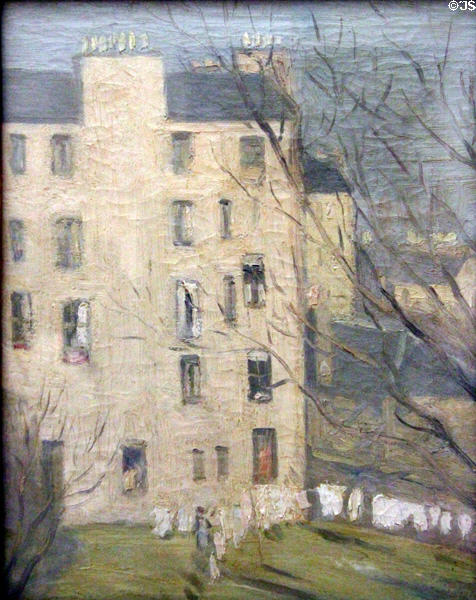 Tenements, Edinburgh painting (c1900) by John Duncan Fergusson of Scottish Colourists at Kelvingrove Art Gallery. Glasgow, Scotland.